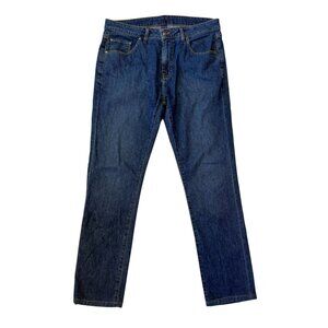 Johnnie-O Uno Dark Wash Stretch Tapered Leg Denim Jeans Men's size 33x30